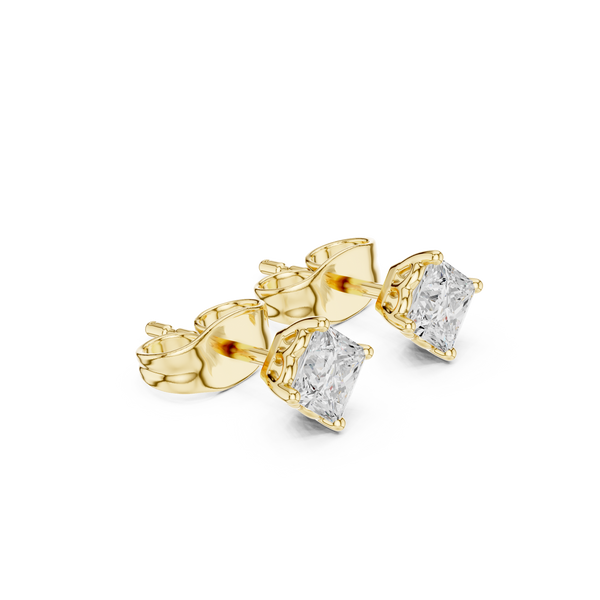 Sparkling Princess Diamond Stud Lab Grown Diamond Earrings