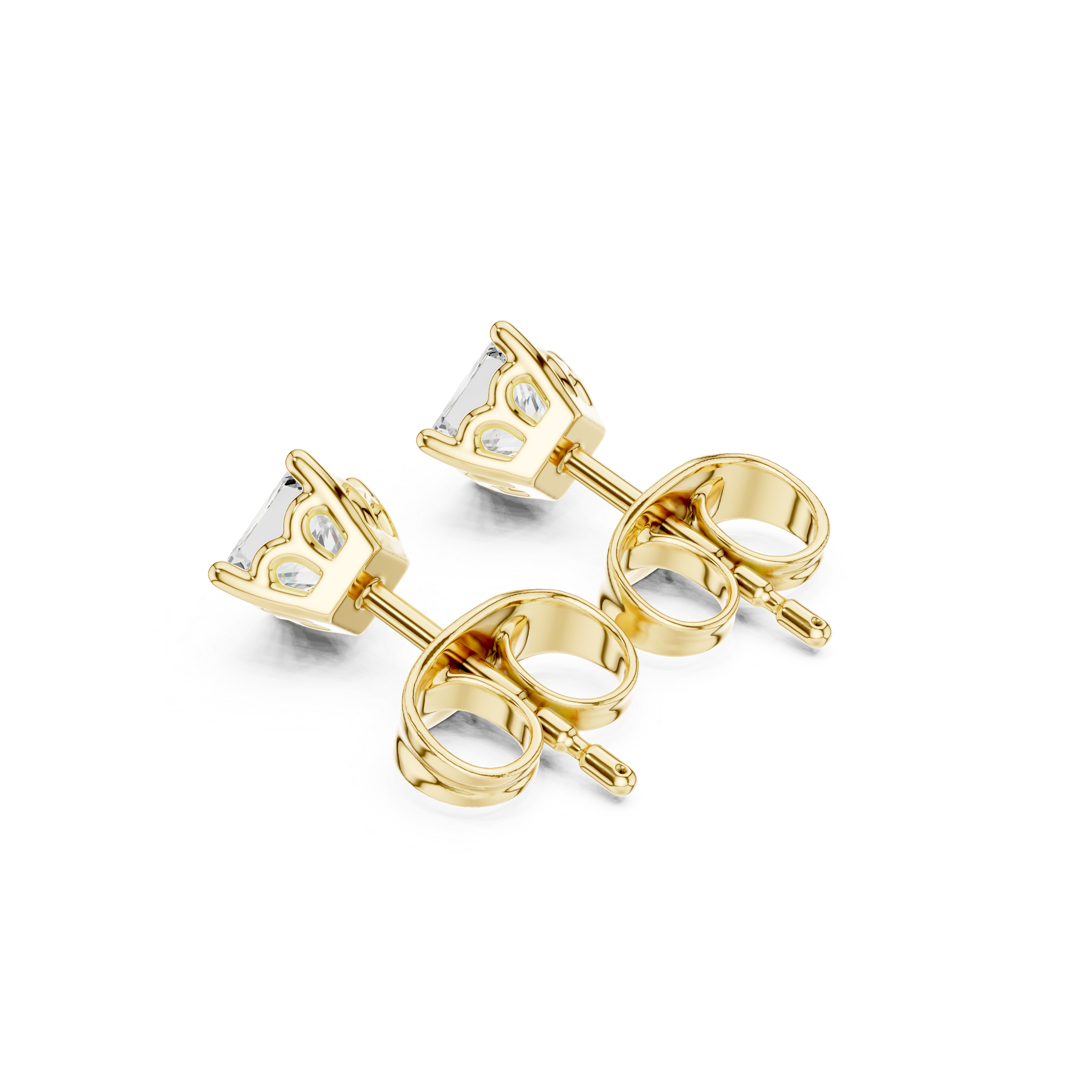 Sparkling Princess Diamond Stud Lab Grown Diamond Earrings