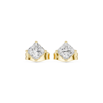Sparkling Princess Diamond Stud Lab Grown Diamond Earrings