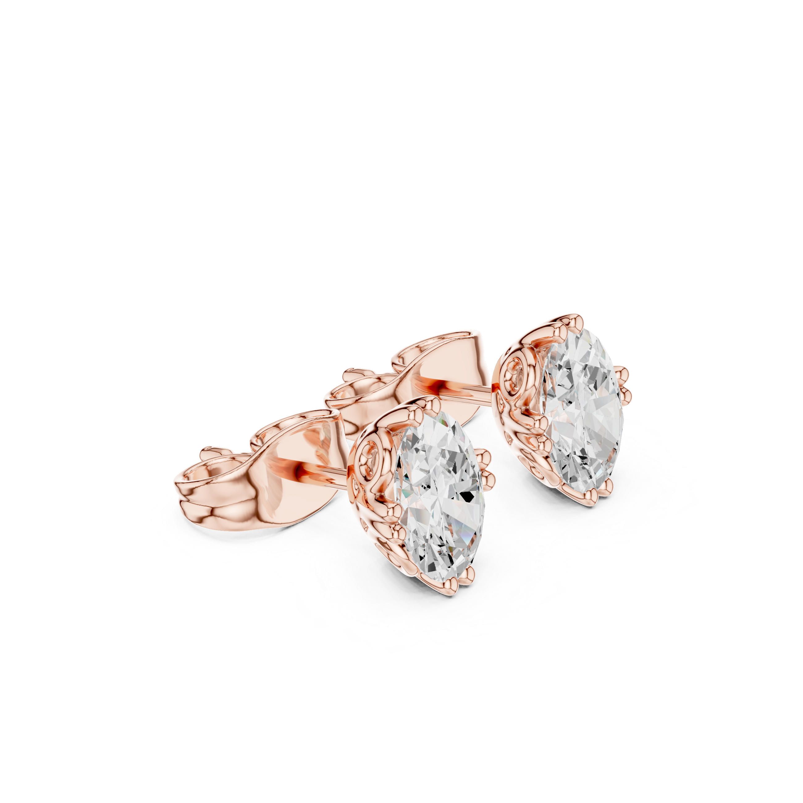 Oval Diamond Lab Grown Diamond Earrings