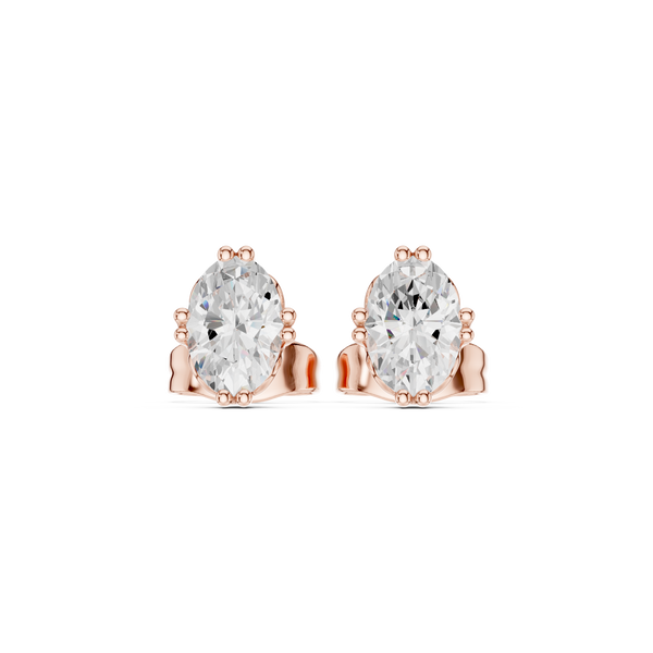 Oval Diamond Lab Grown Diamond Earrings