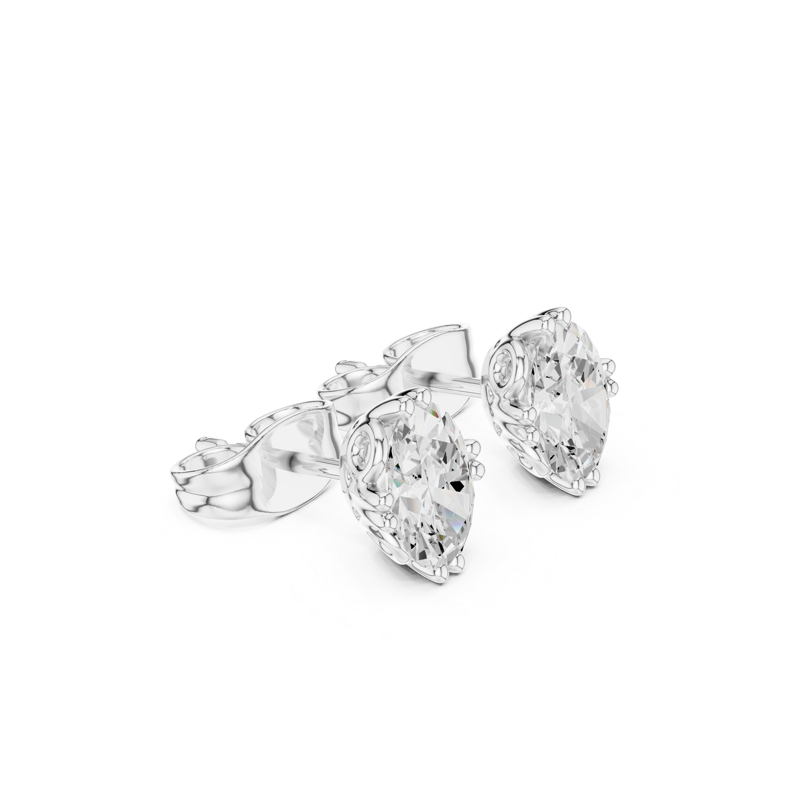 Oval Diamond Lab Grown Diamond Earrings
