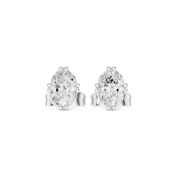 Oval Diamond Lab Grown Diamond Earrings