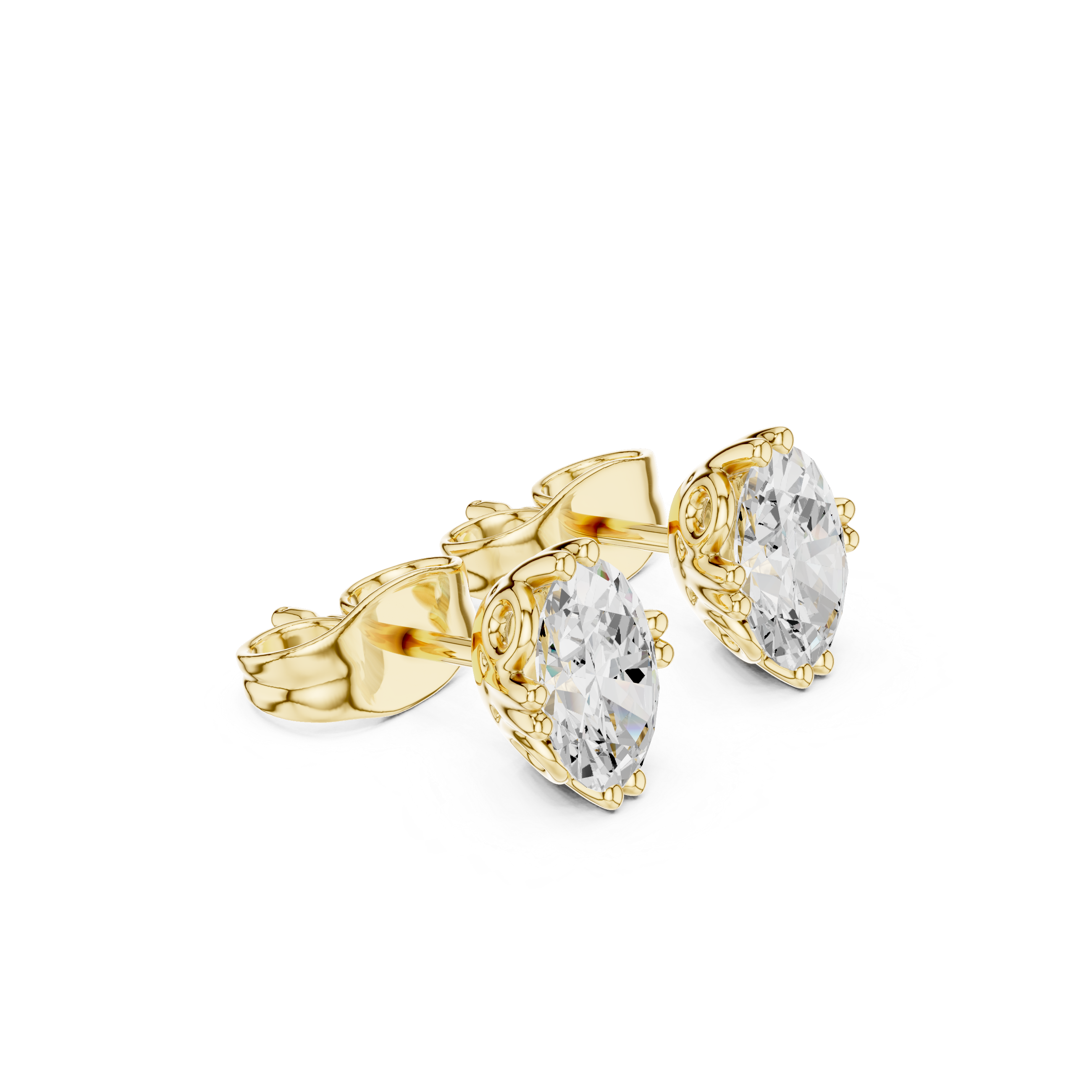 Oval Diamond Lab Grown Diamond Earrings