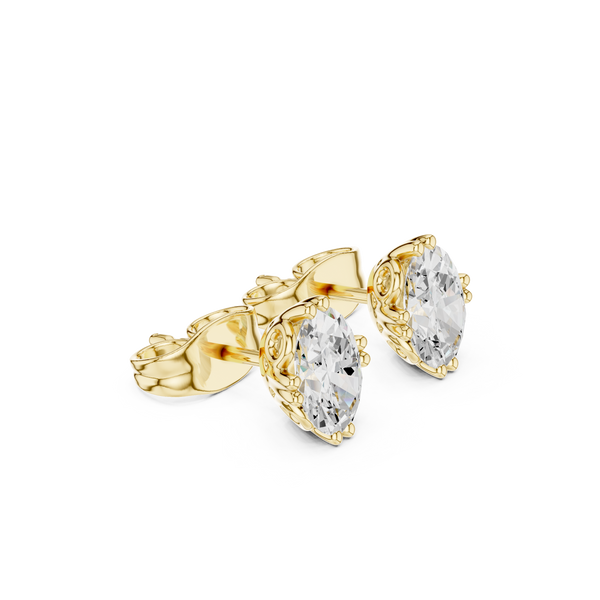 Oval Diamond Lab Grown Diamond Earrings