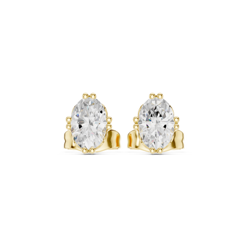 Oval Diamond Lab Grown Diamond Earrings