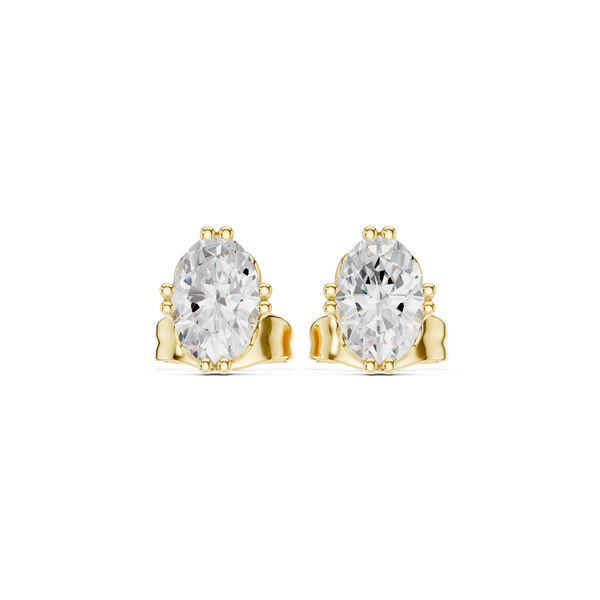 Oval Diamond Lab Grown Diamond Earrings