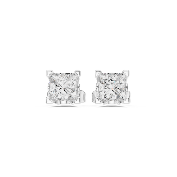 Princess Cut Diamond Studs