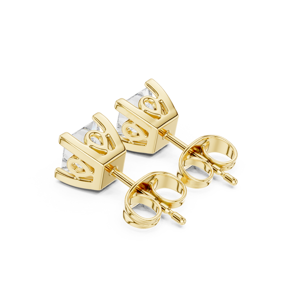 Princess Cut Diamond Studs