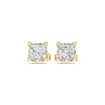 Princess Cut Diamond Studs