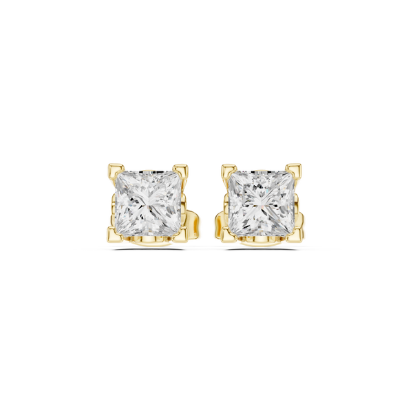 Princess Cut Diamond Studs