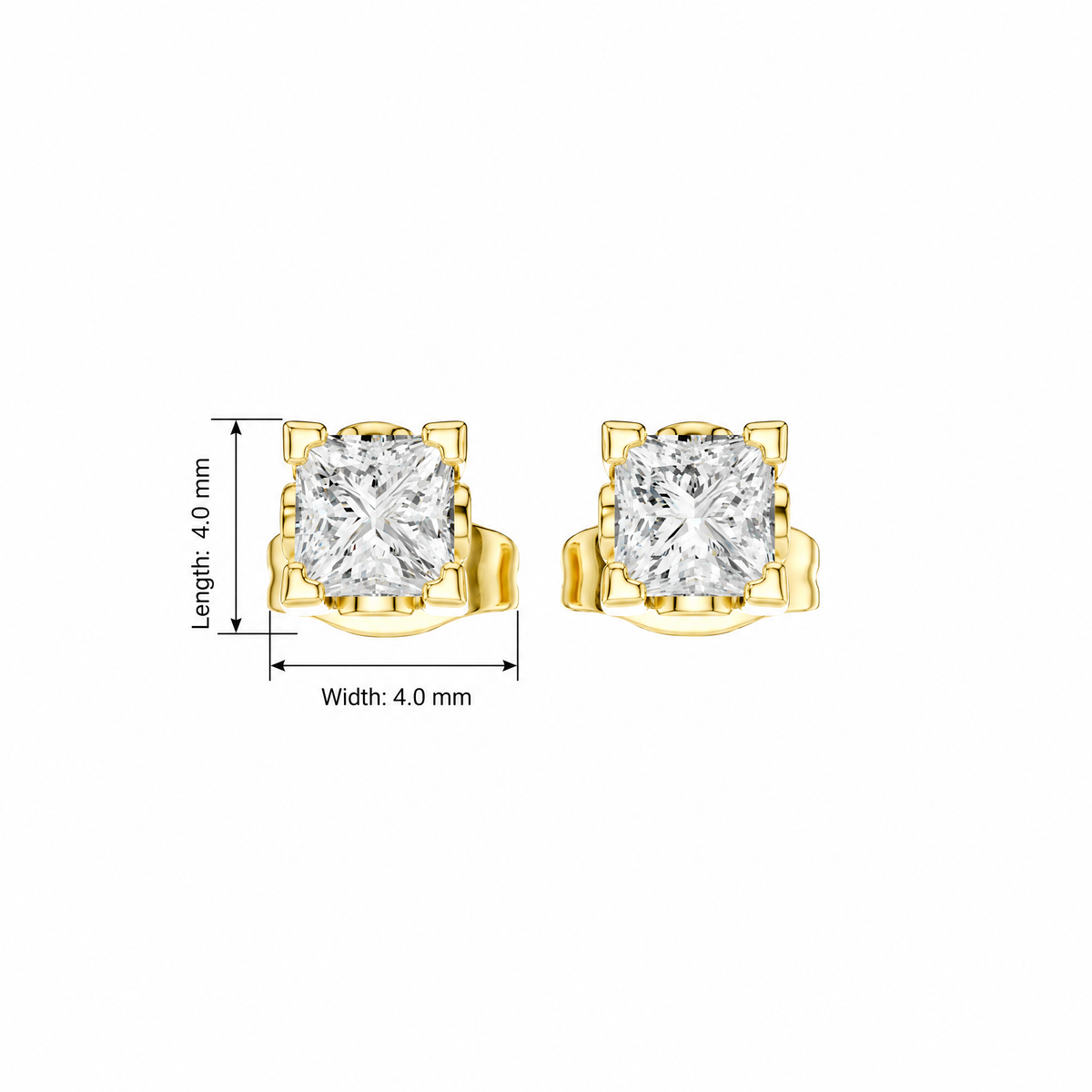 Timeless Princess Diamond Lab Grown Diamond Earrings