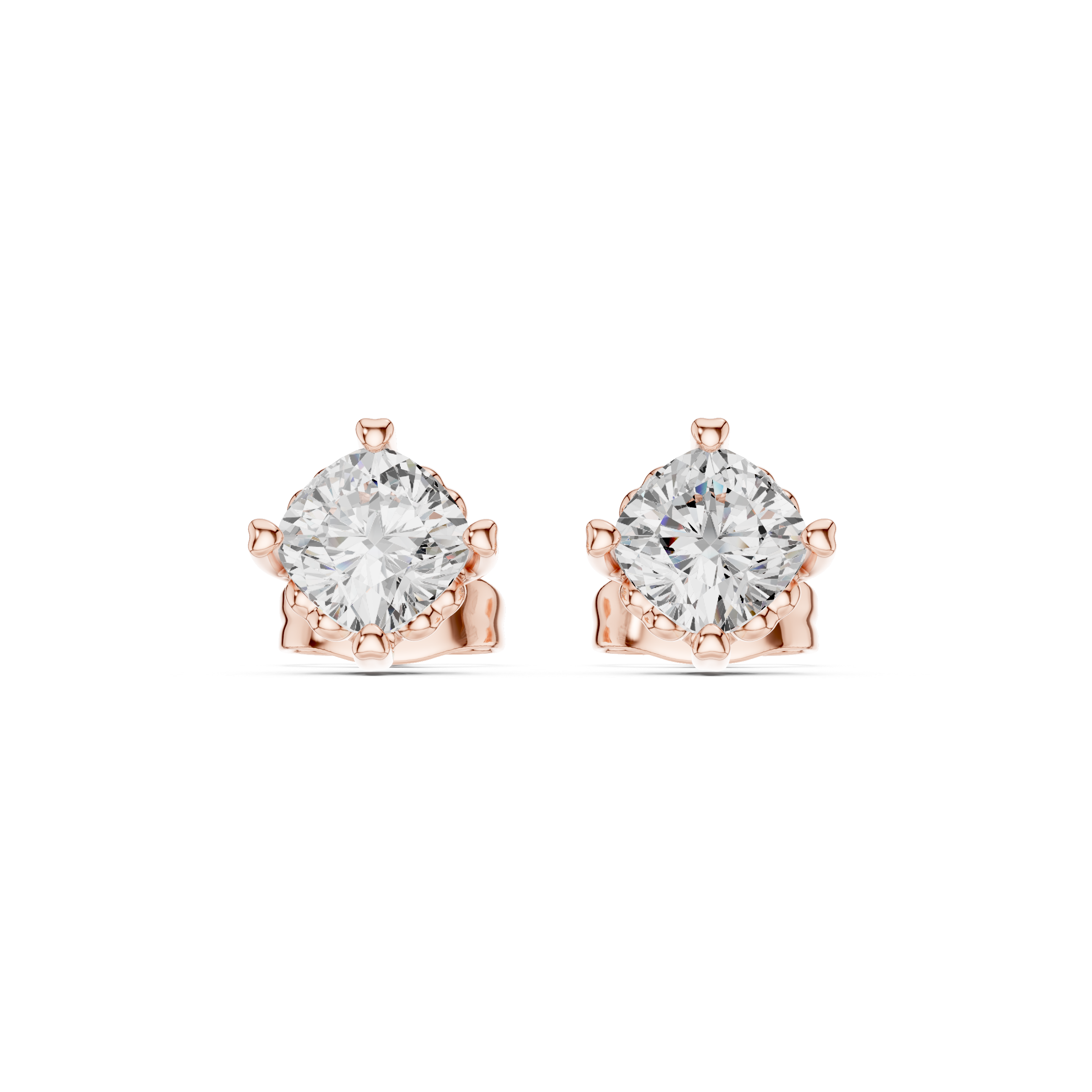 Exquisite Cushion Diamond Lab Grown Diamond Earrings