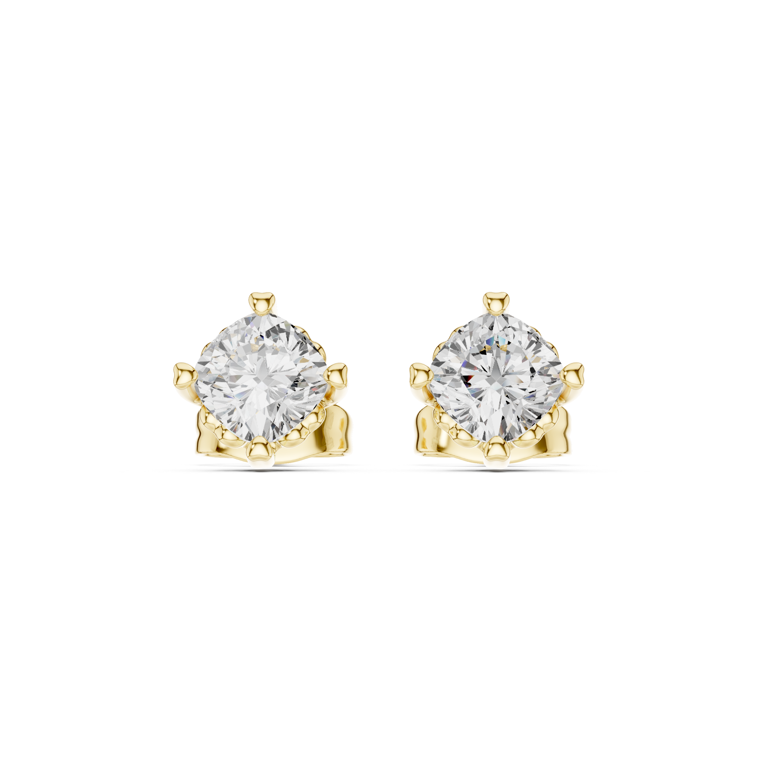 Exquisite Cushion Diamond Lab Grown Diamond Earrings