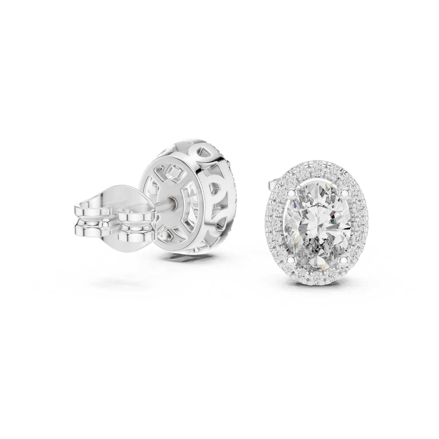Radiance Lab grown diamond Earrings pair