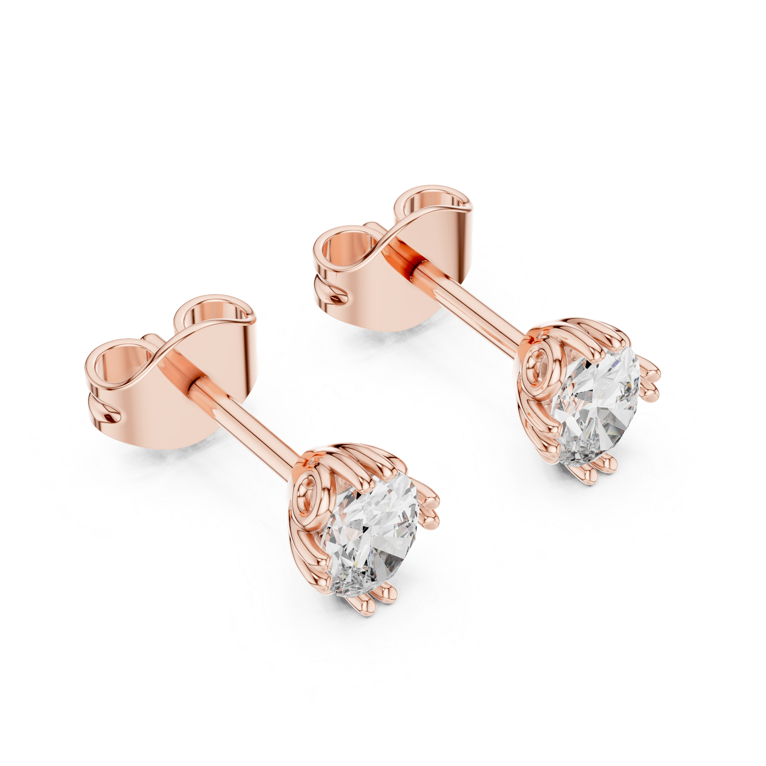Statuesque Lab grown diamond Earrings motif