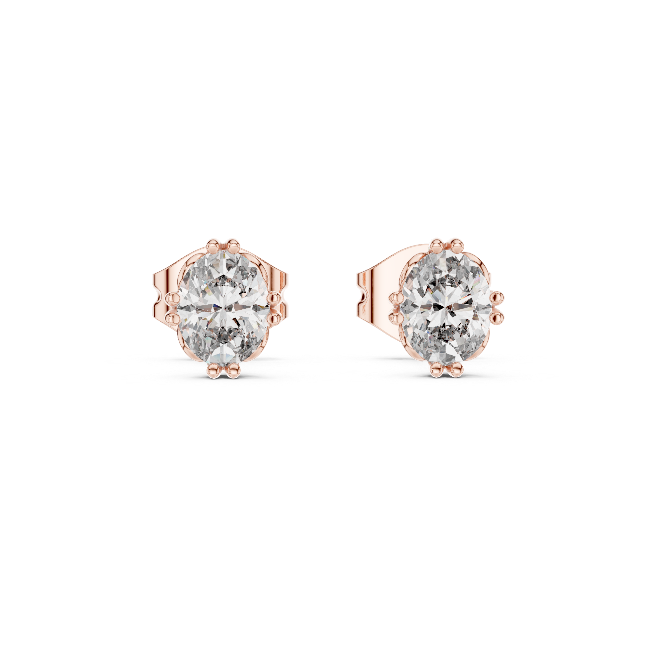 Statuesque Lab grown diamond Earrings motif