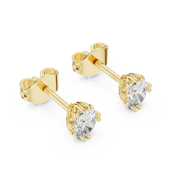 Statuesque Lab grown diamond Earrings motif
