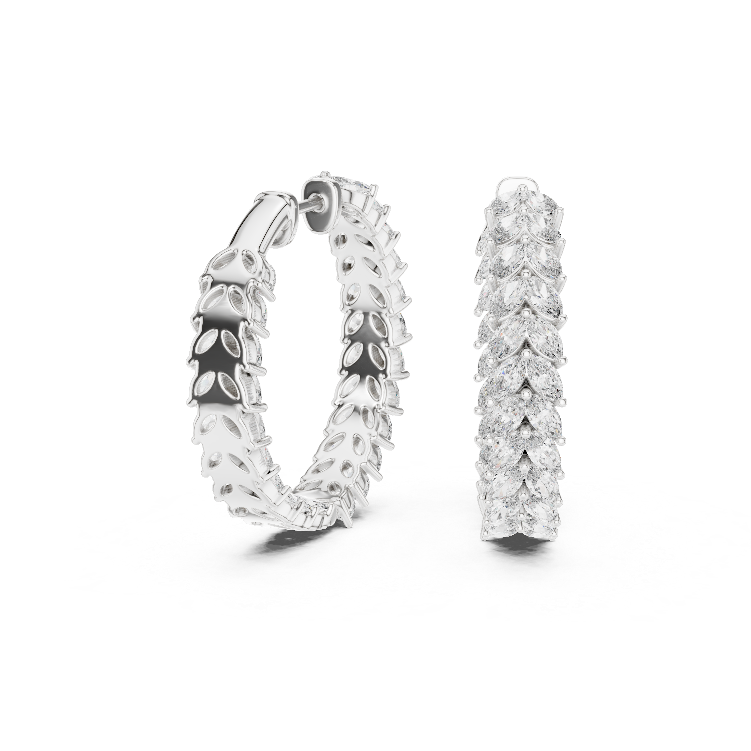 Crystalline Lab grown diamond Earrings motif