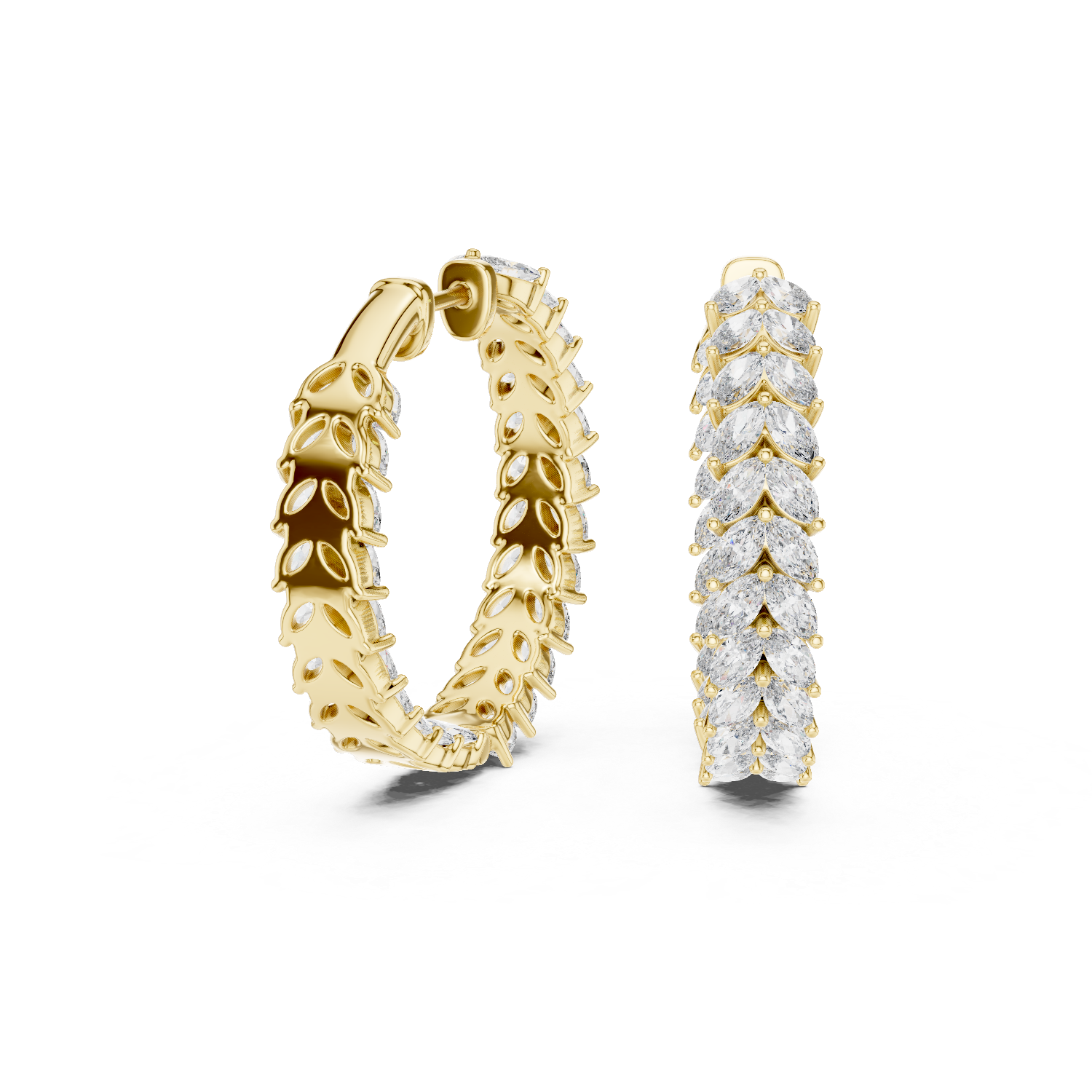 Crystalline Lab grown diamond Earrings motif
