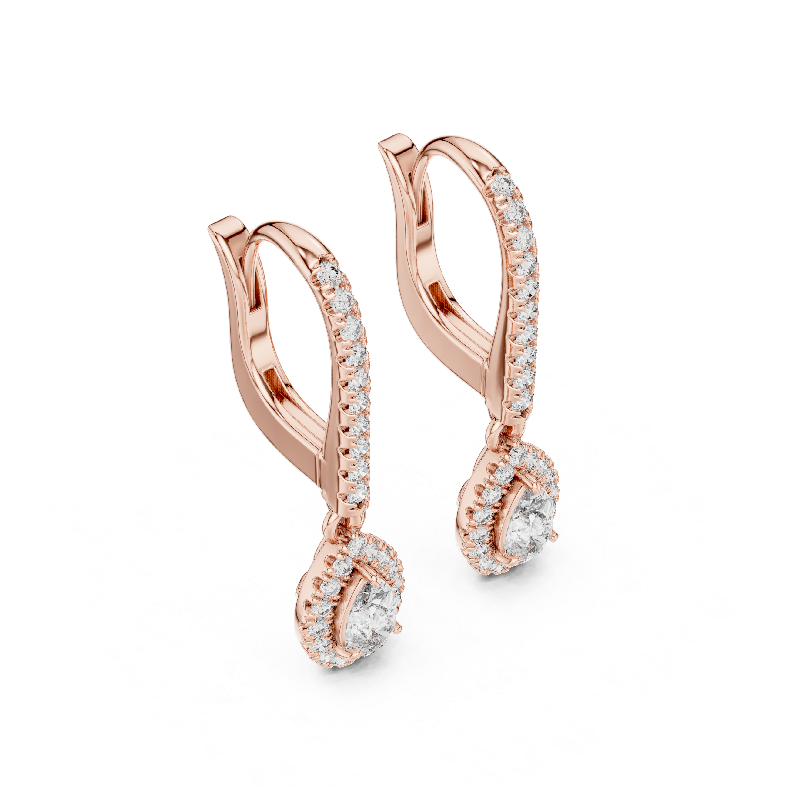 Flaring Lab grown diamond Earrings pair