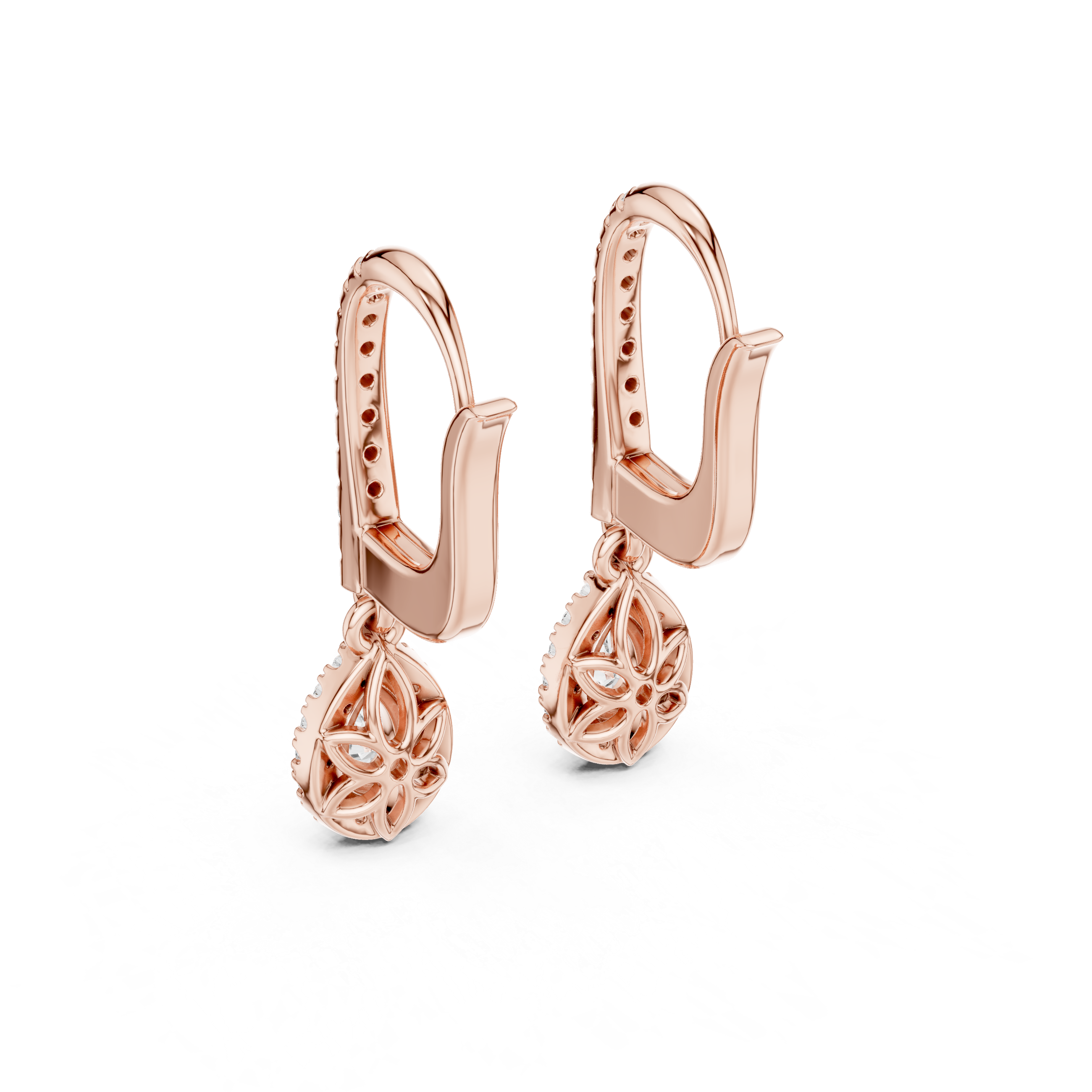Flaring Lab grown diamond Earrings pair