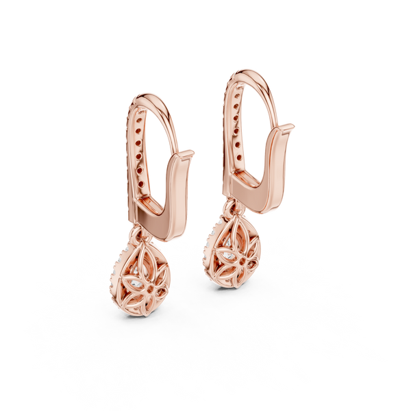 Flaring Lab grown diamond Earrings pair