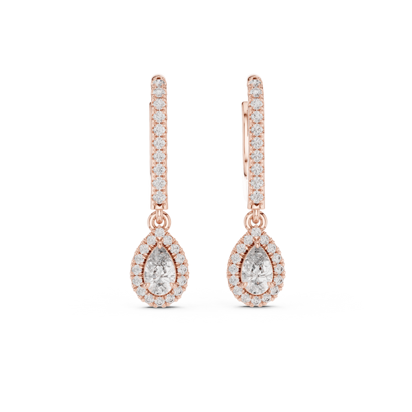 Flaring Lab grown diamond Earrings pair