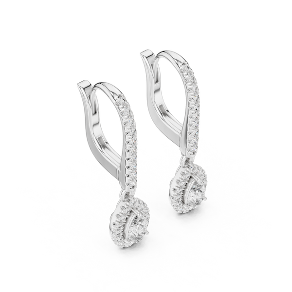 Flaring Lab grown diamond Earrings pair