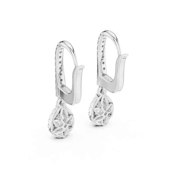 Flaring Lab grown diamond Earrings pair