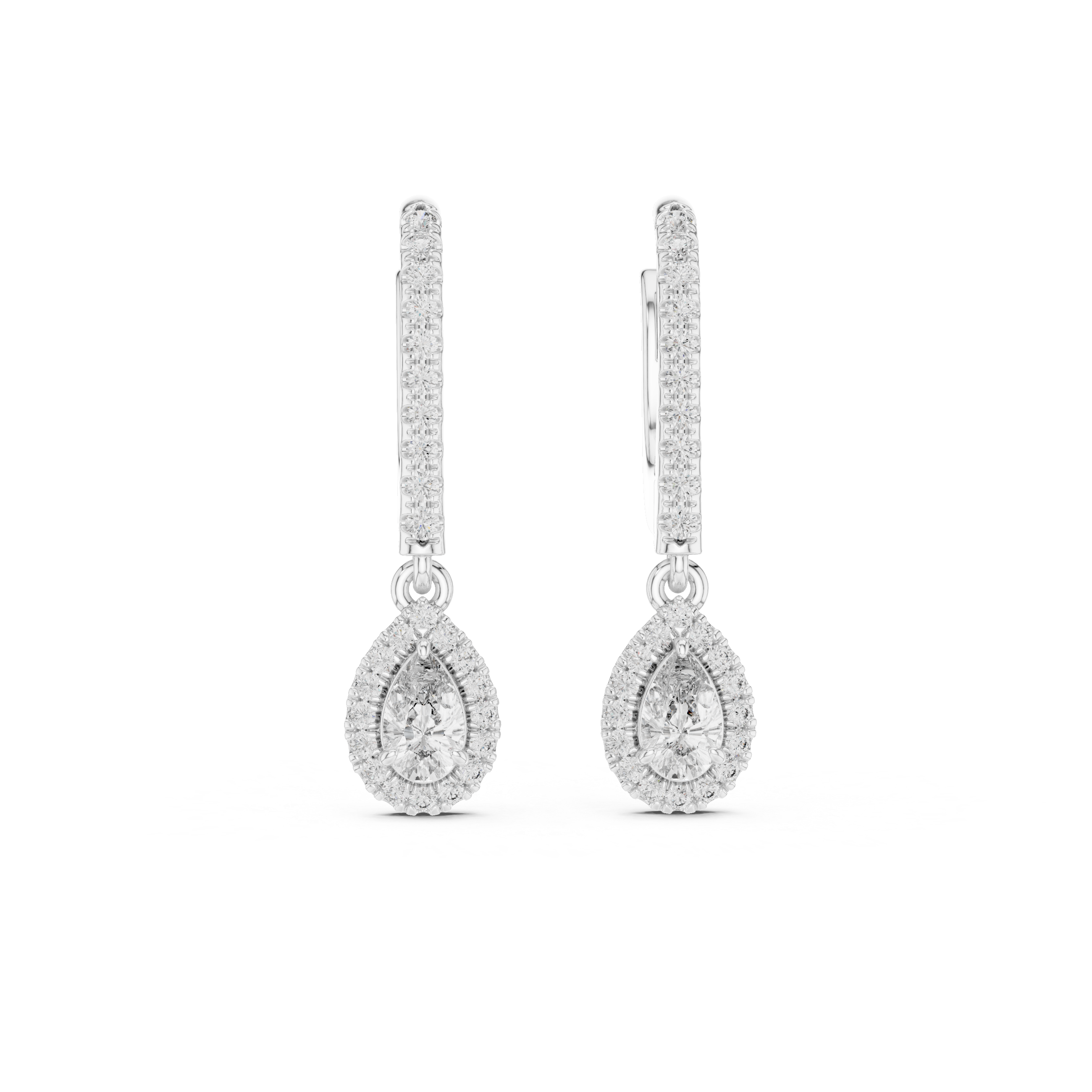 Flaring Lab grown diamond Earrings pair