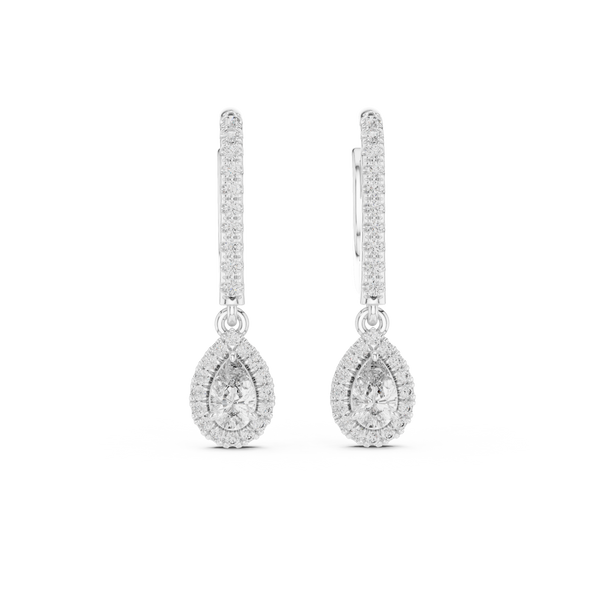 Flaring Lab grown diamond Earrings pair
