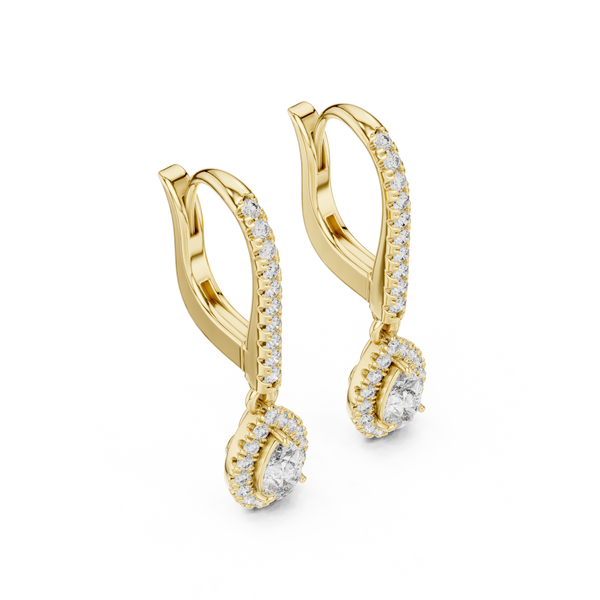 Flaring Lab grown diamond Earrings pair