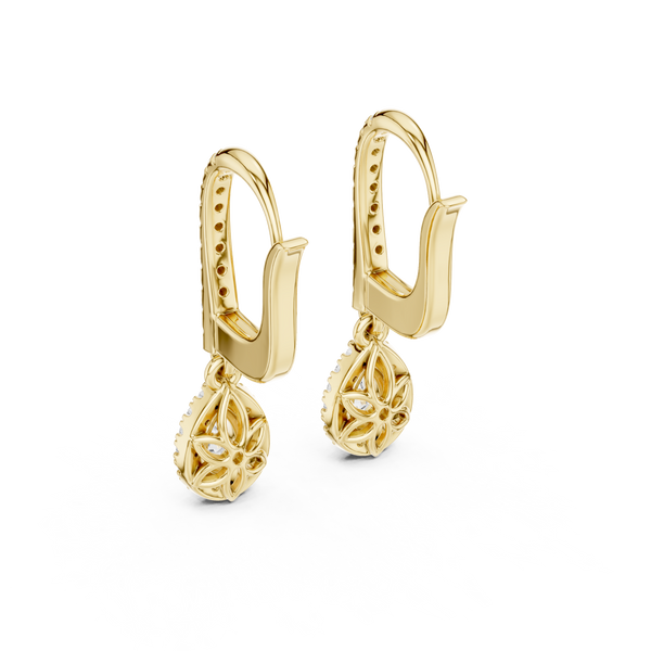 Flaring Lab grown diamond Earrings pair