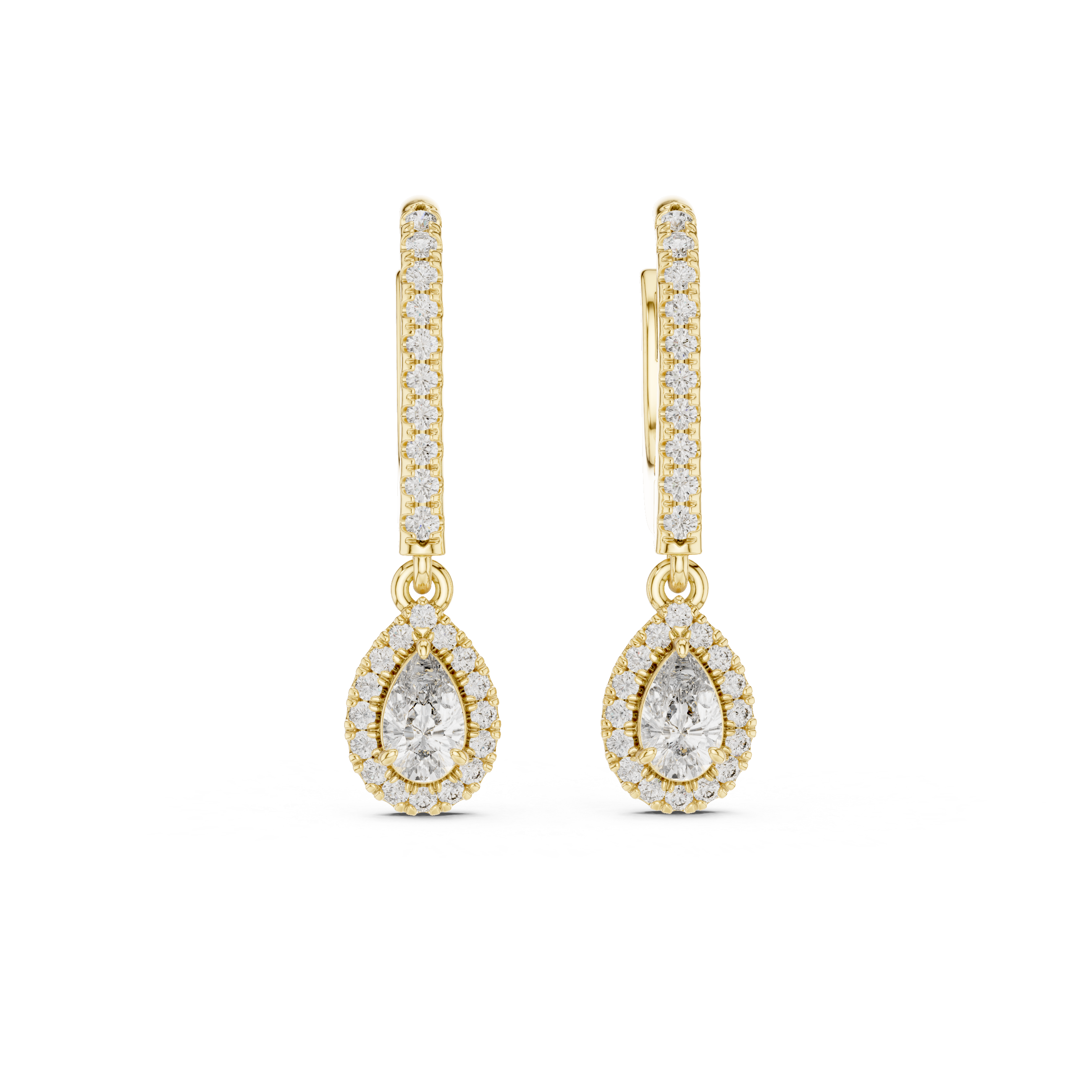 Flaring Lab grown diamond Earrings pair