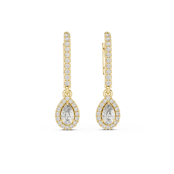 Flaring Lab grown diamond Earrings pair