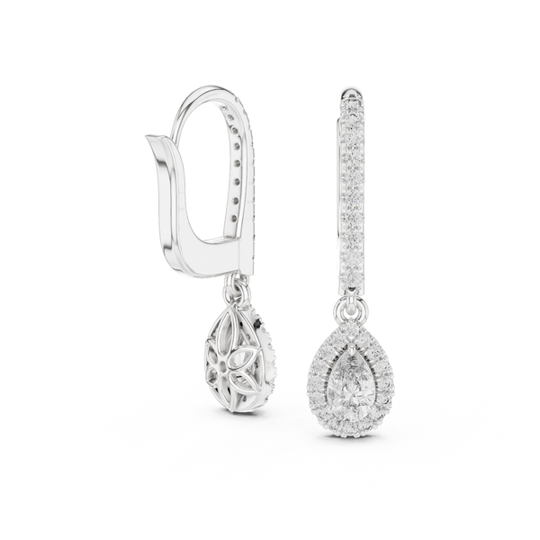 Flaring Lab grown diamond Earrings pair