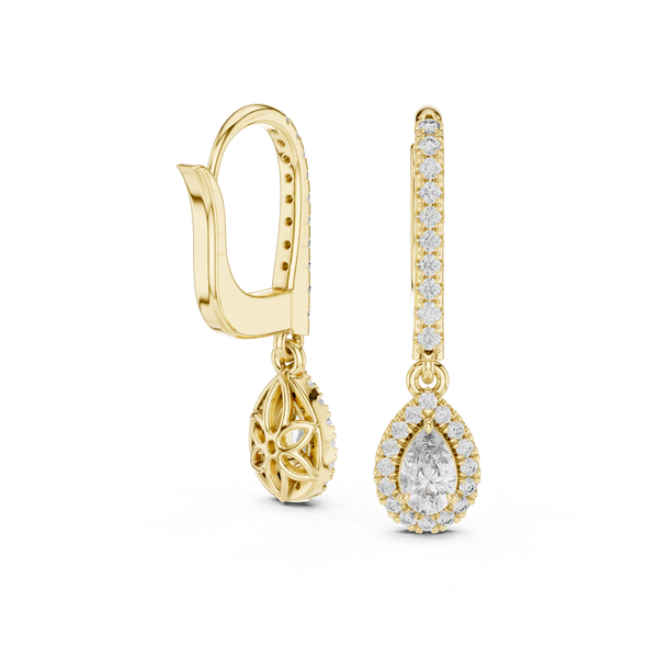 Flaring Lab grown diamond Earrings pair