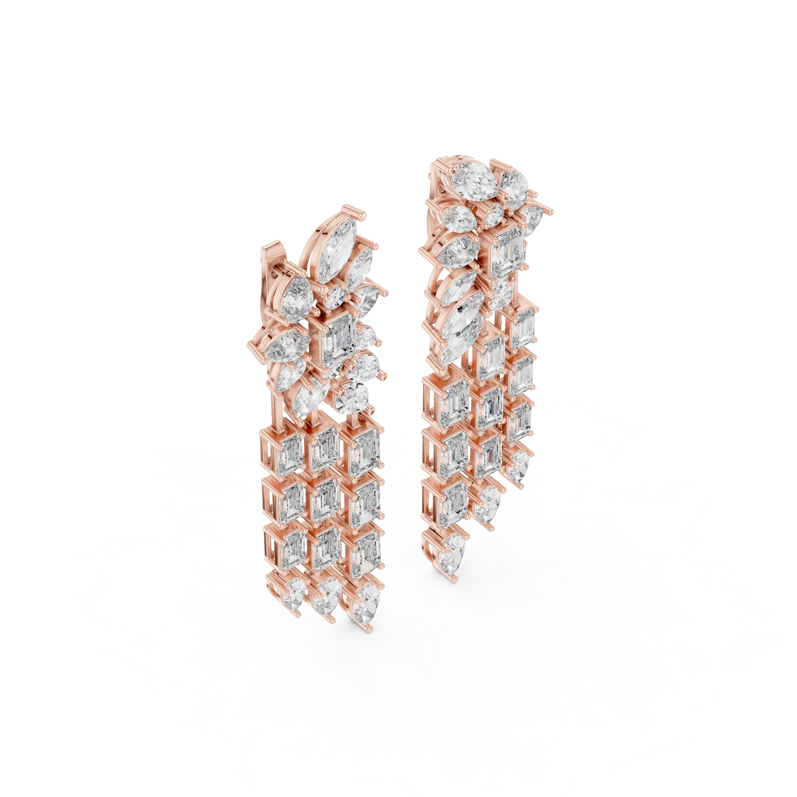 Lambent Lab grown diamond Earrings motif