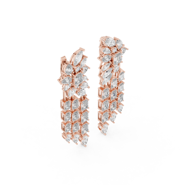Lambent Lab grown diamond Earrings motif