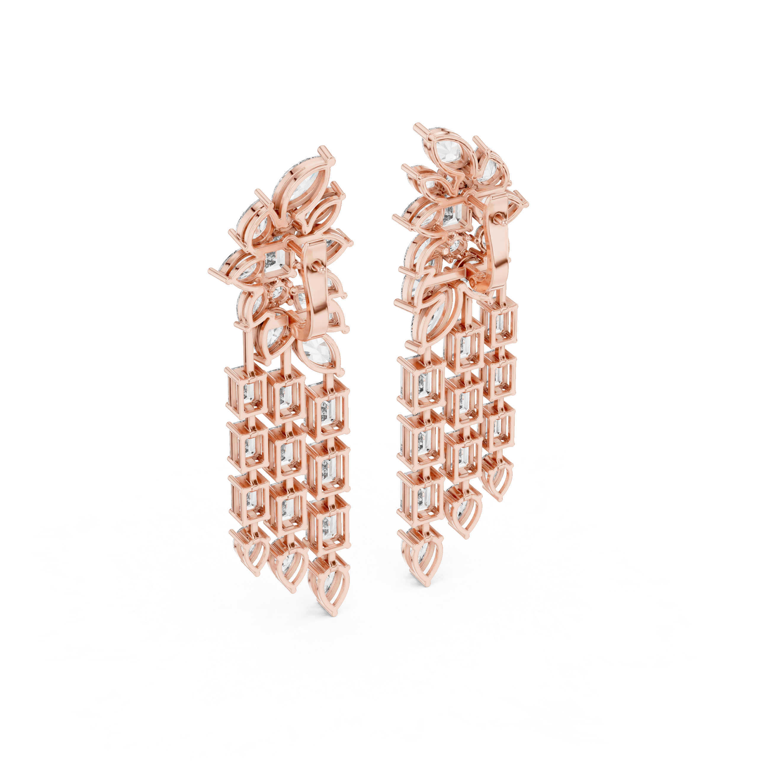Lambent Lab grown diamond Earrings motif