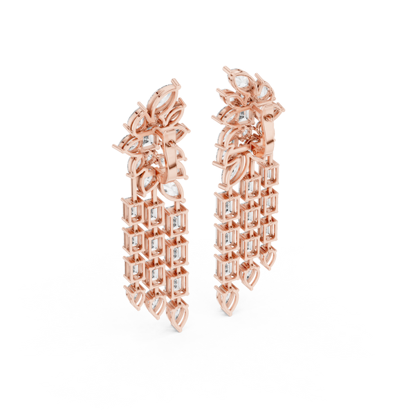 Lambent Lab grown diamond Earrings motif