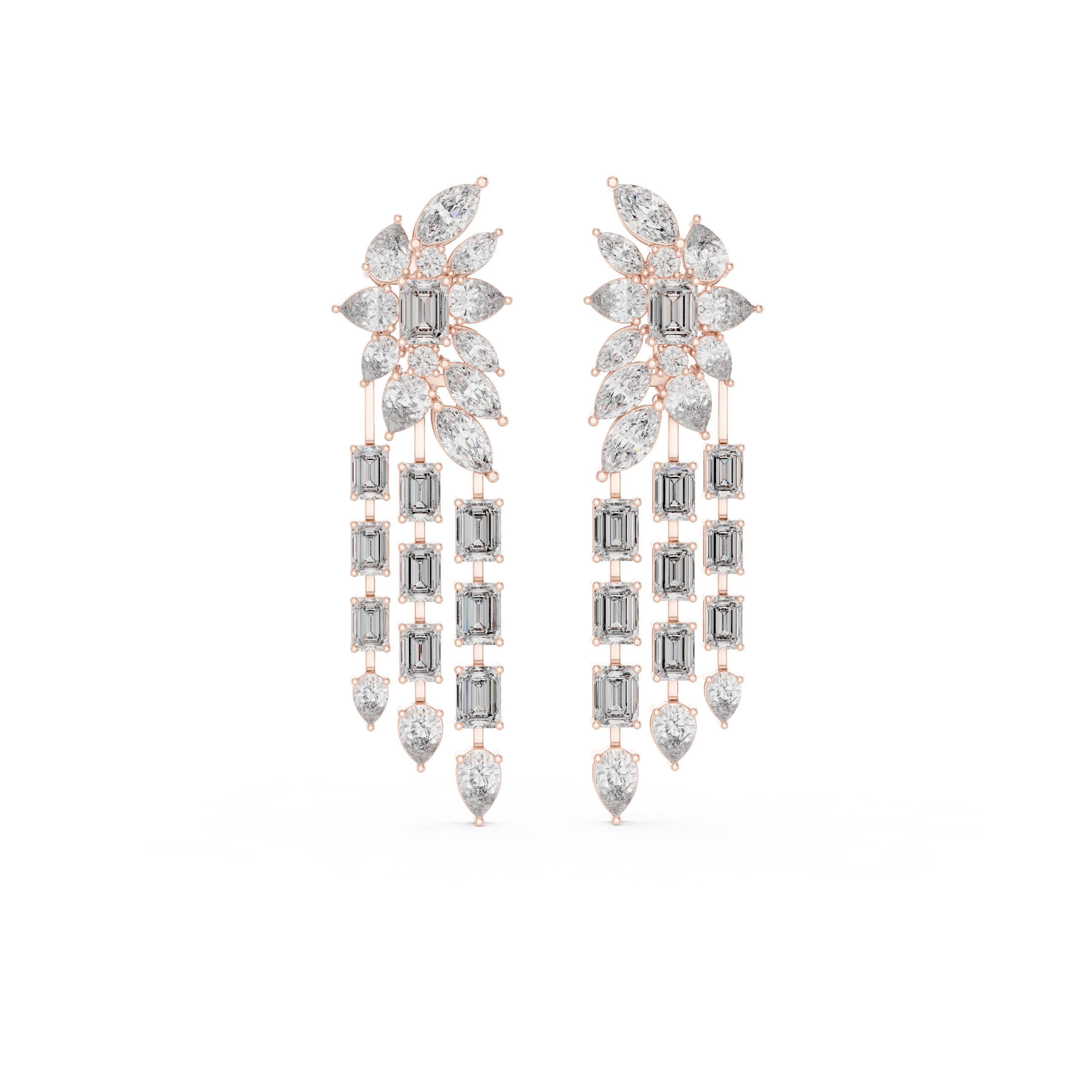 Lambent Lab grown diamond Earrings motif