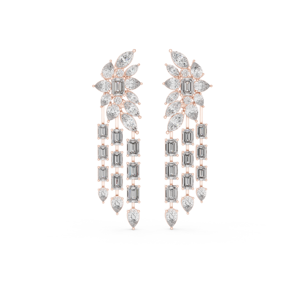 Lambent Lab grown diamond Earrings motif