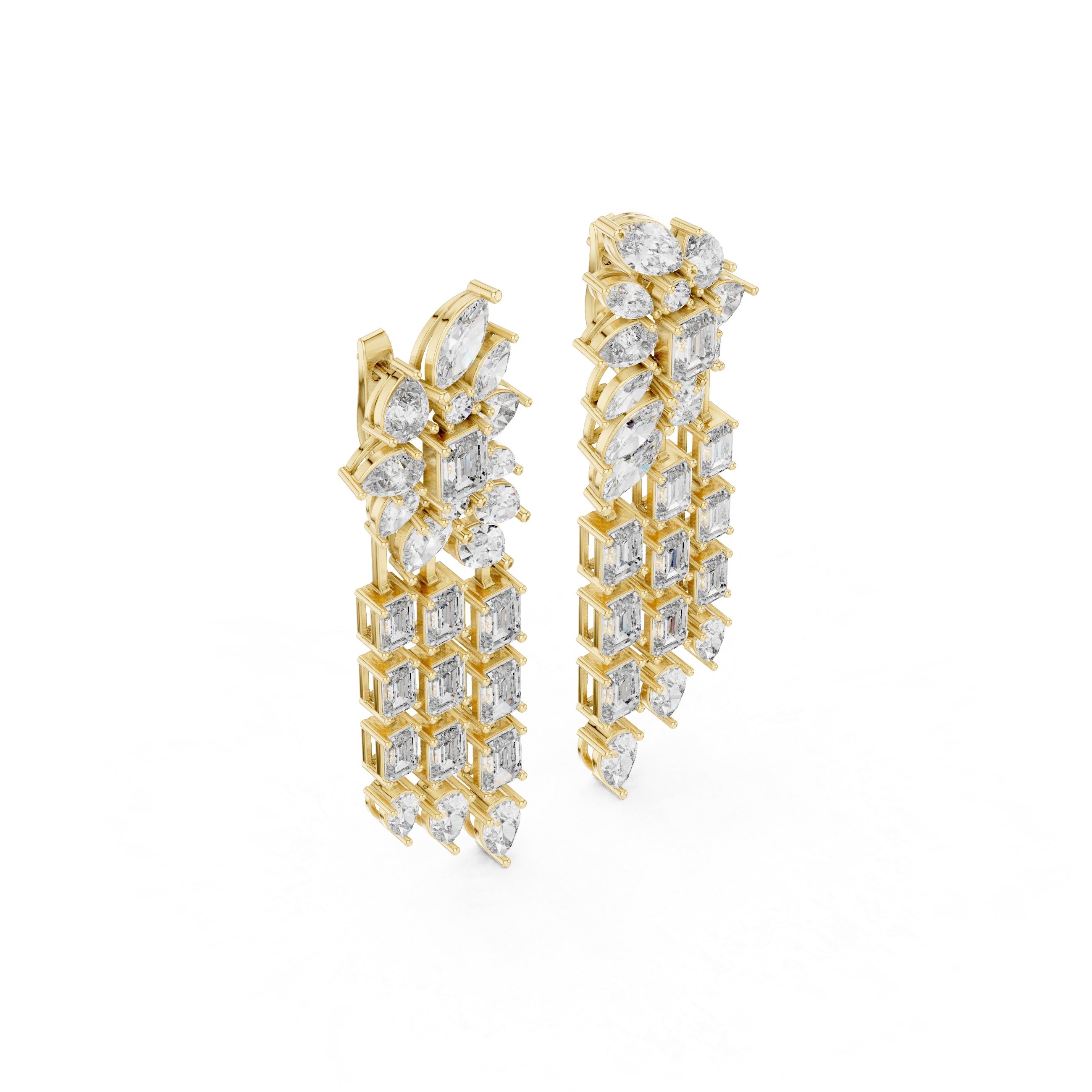 Lambent Lab grown diamond Earrings motif
