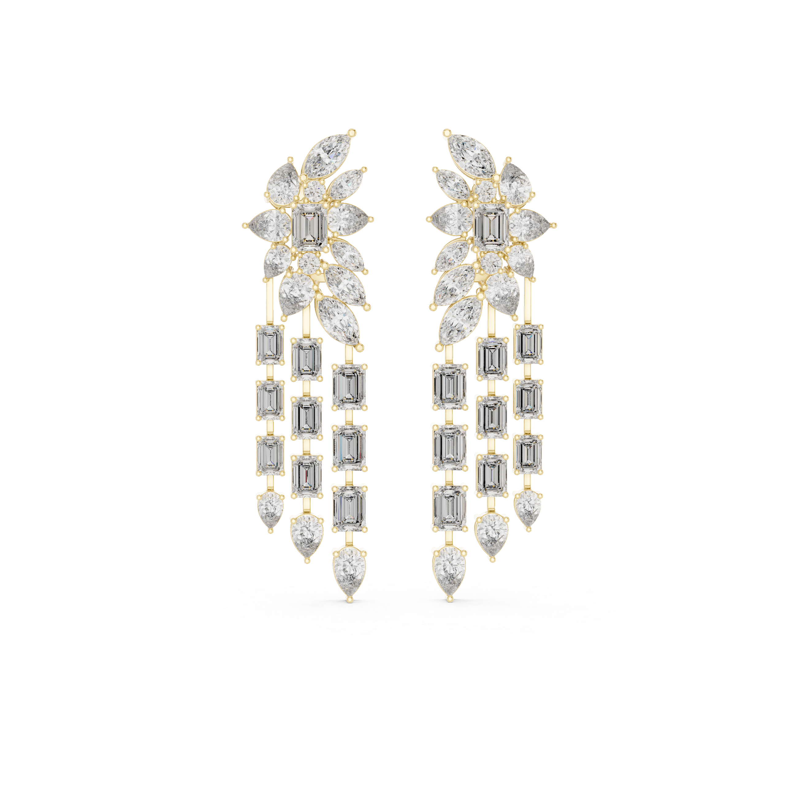 Lambent Lab grown diamond Earrings motif