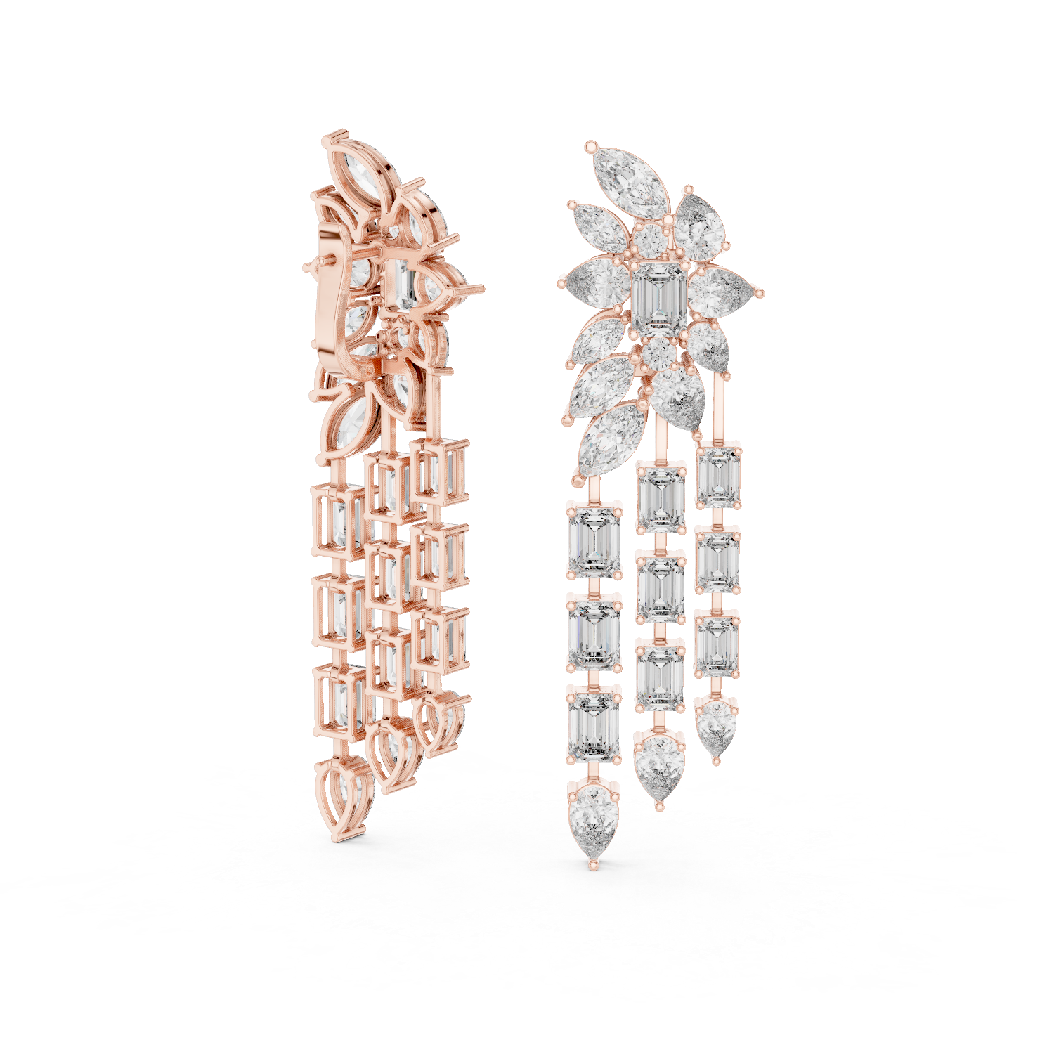 Lambent Lab grown diamond Earrings motif