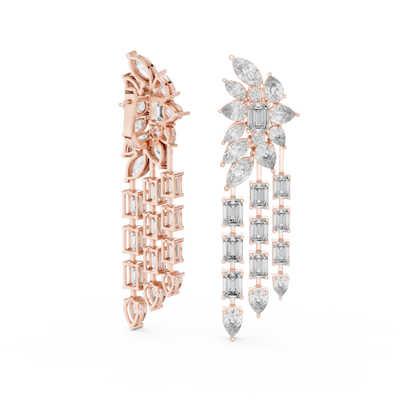 Lambent Lab grown diamond Earrings motif