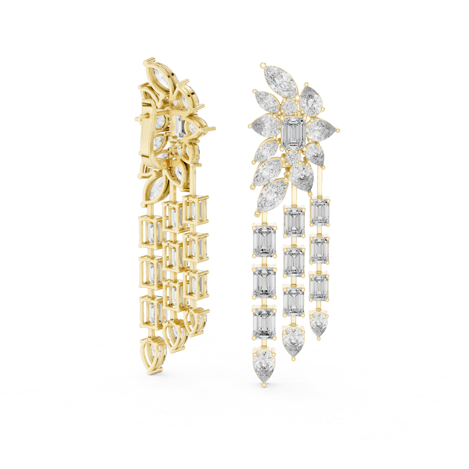 Lambent Lab grown diamond Earrings motif