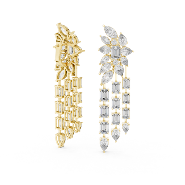 Lambent Lab grown diamond Earrings motif